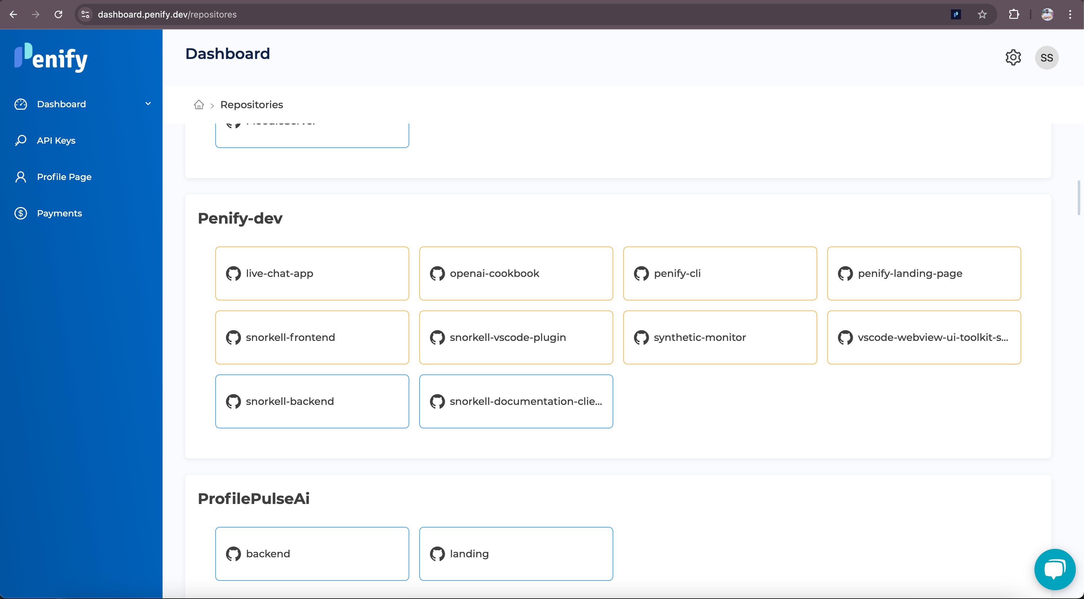 Penify Dashboard
